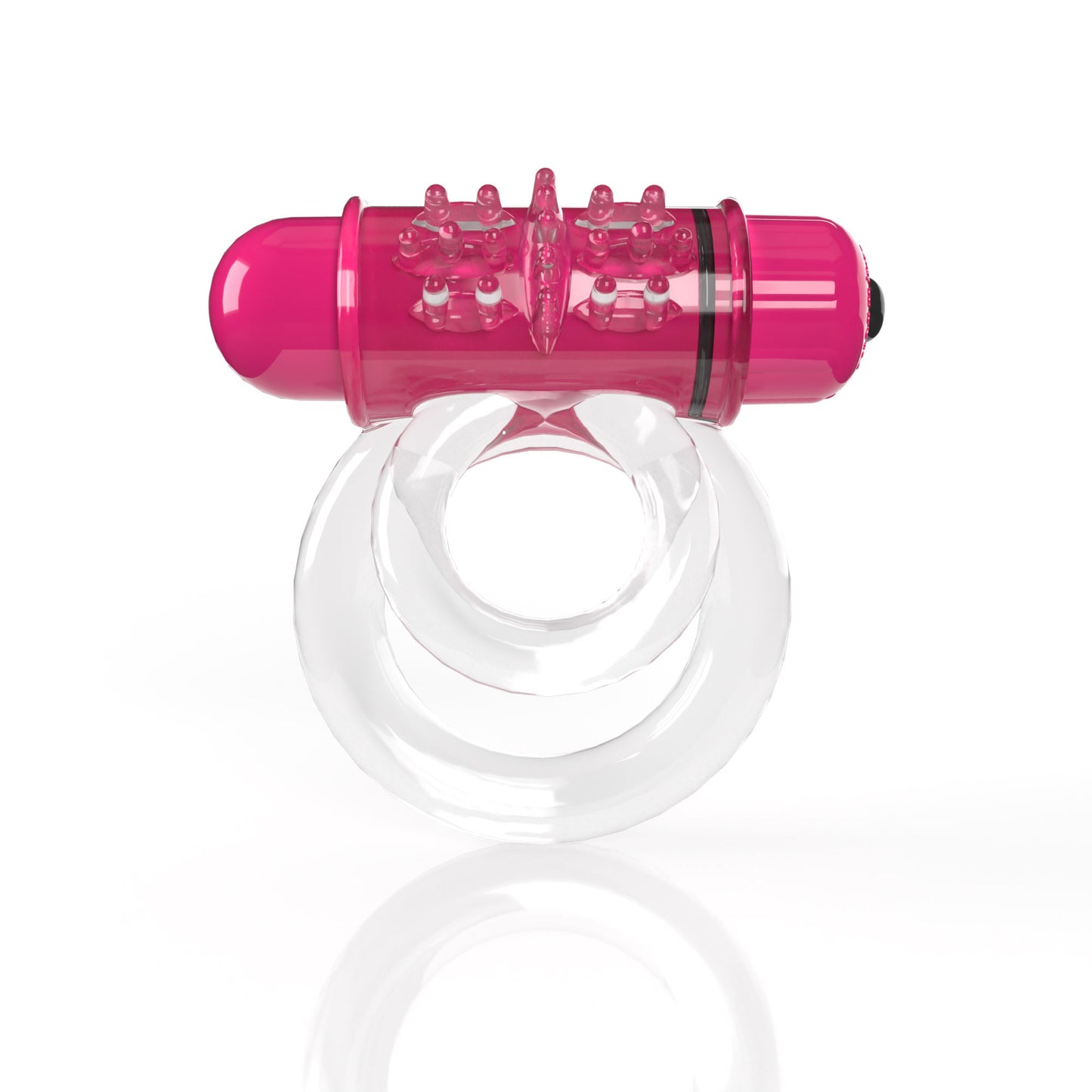 Screaming O 4b - Double O Super Powered Vibrating Double Ring - Strawberry SO-4BD6-ST
