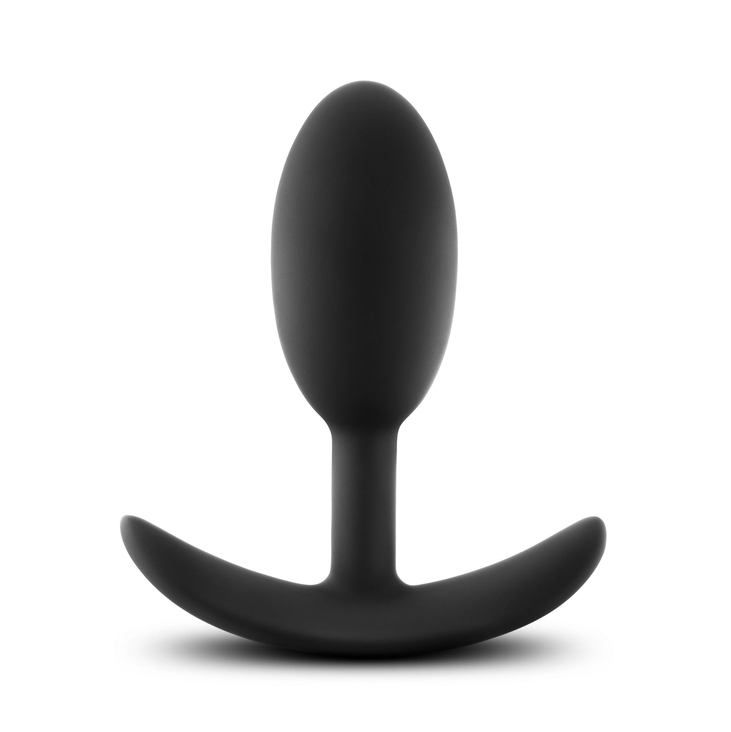 Anal Adventures - Platinum - Silicone Vibra Slim Plug -Medium - Black BL-11875