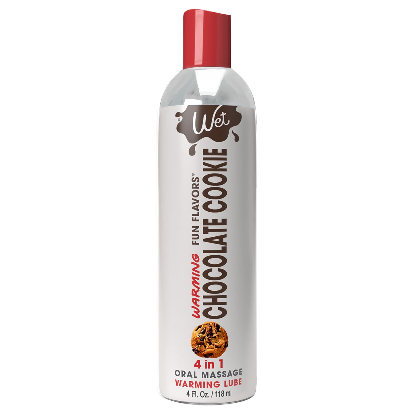 Wet Warming Fun Flavors - Chocolate Cookie - 4 in 1 Lubricant 4 Oz WT21584