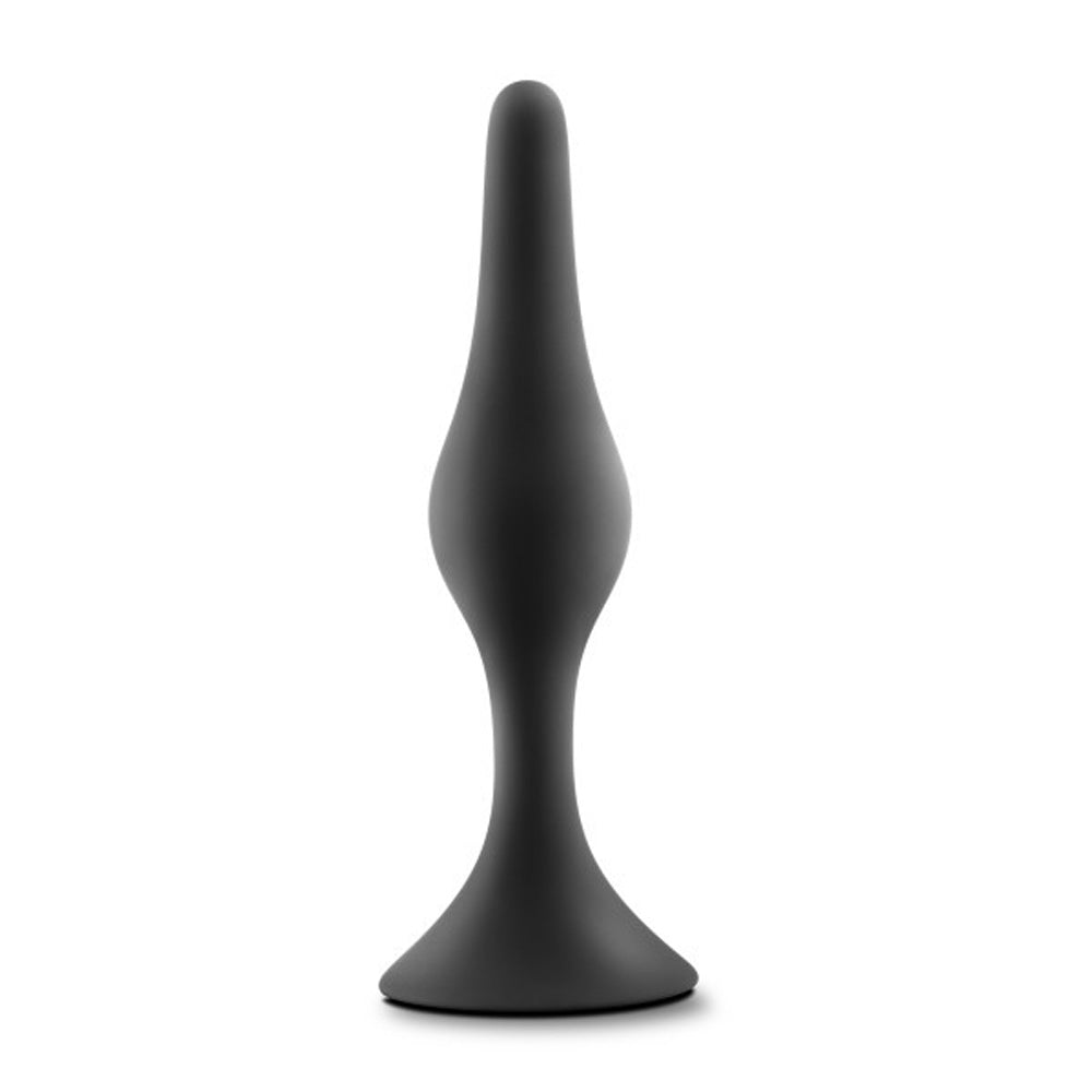 Anal Adventures Platinum - Silicone Beginner Plug - Medium - Black BL-21625