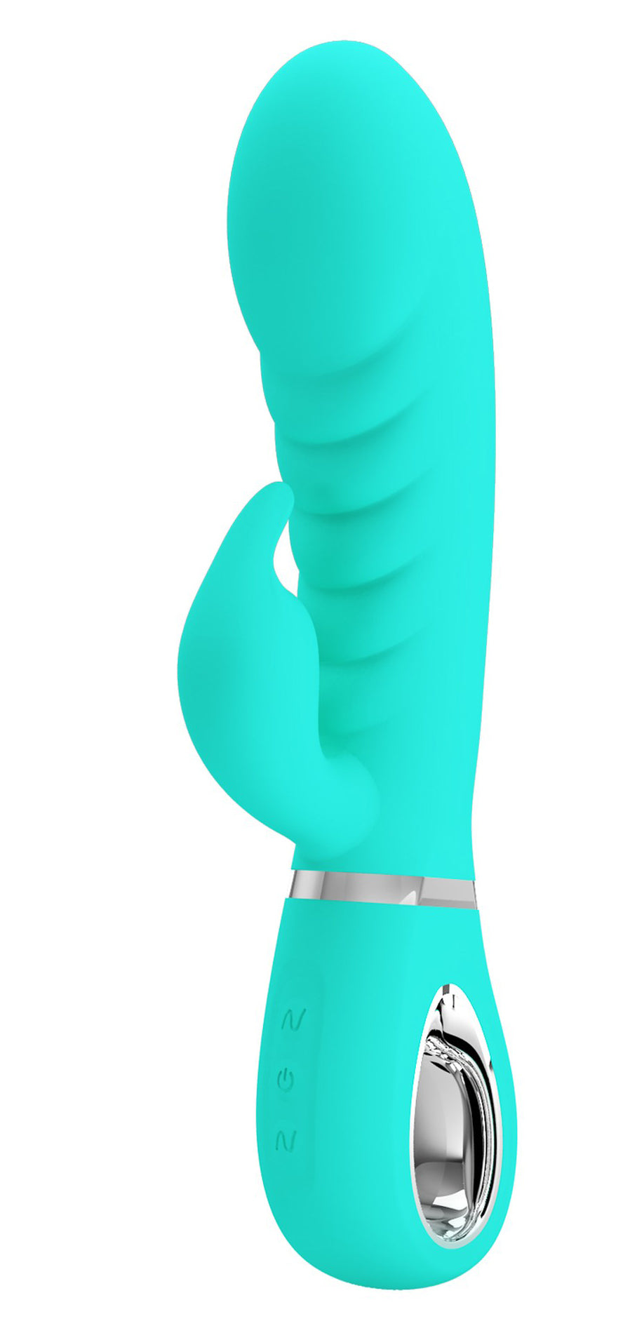 Prescott Super Soft Rabbit Silicone Vibrator - Vibrator -Teal BI-014635-4