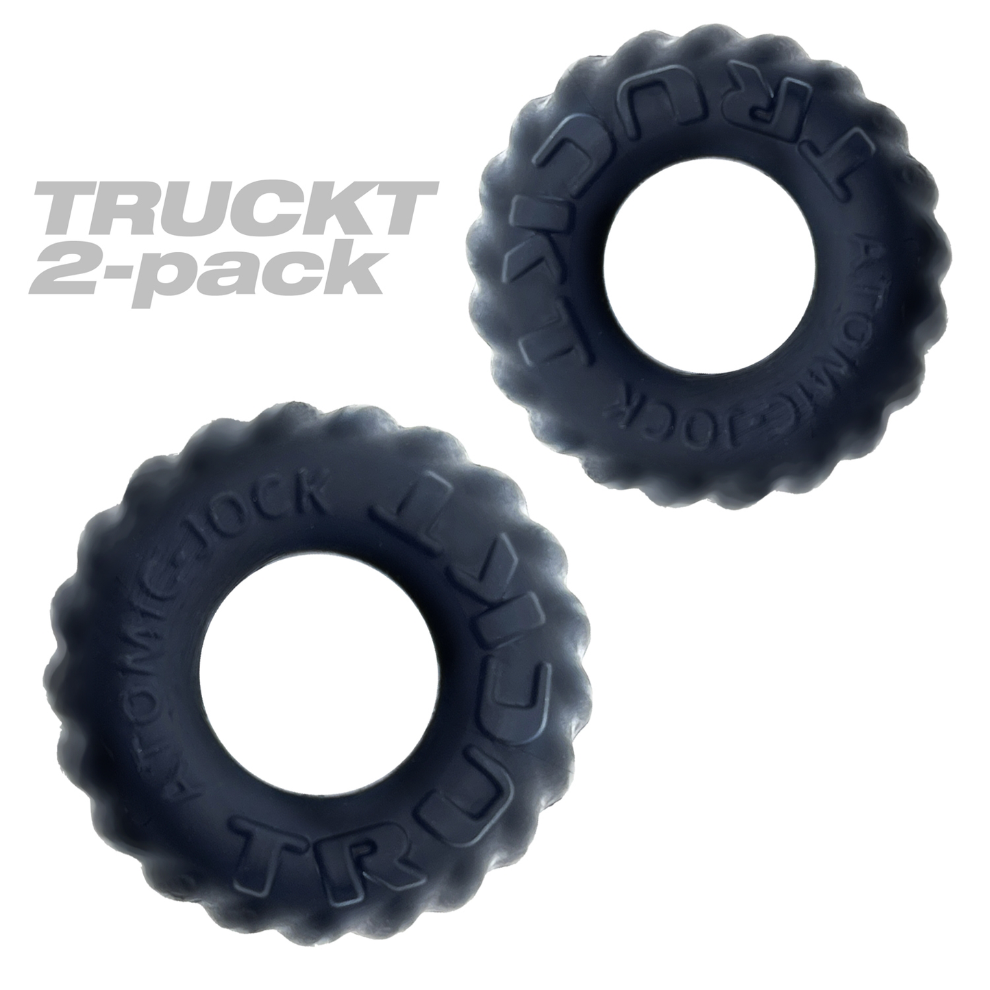 Truckt 2 Piece Cockring Set Atomic Jock - Night Black OX-AJ-1049-NGT