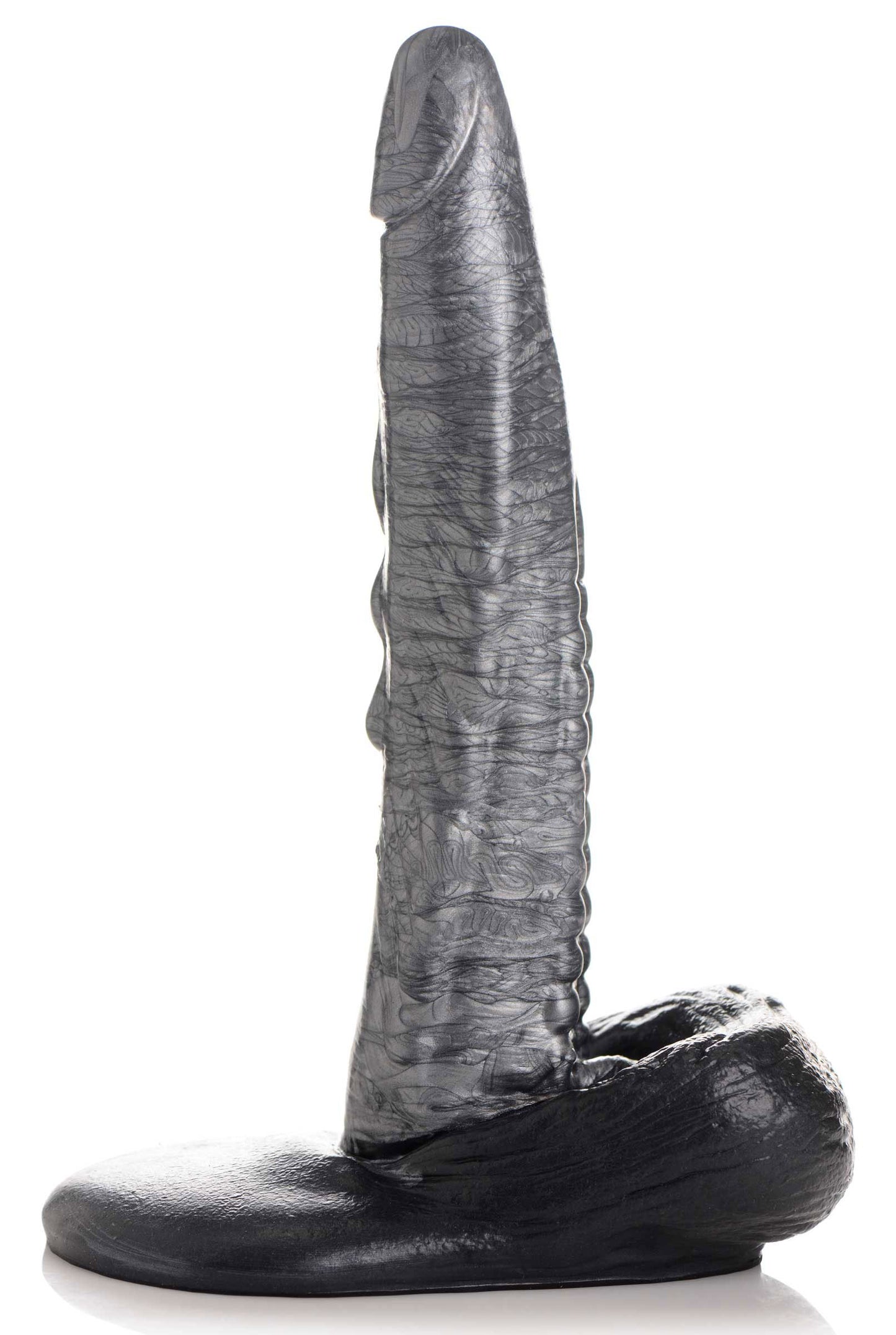 The Gargoyle Rock Hard Silicone Dildo - Silver CC-AG875-SLV