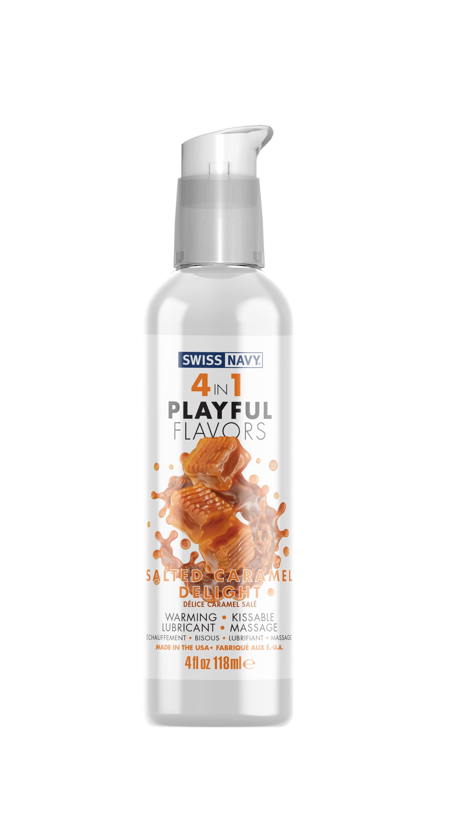 Swiss Navy 4-in-1 Playful Flavors - Salted Caramel Delight - 4 Fl. Oz. MD-SN4N1FSCD4