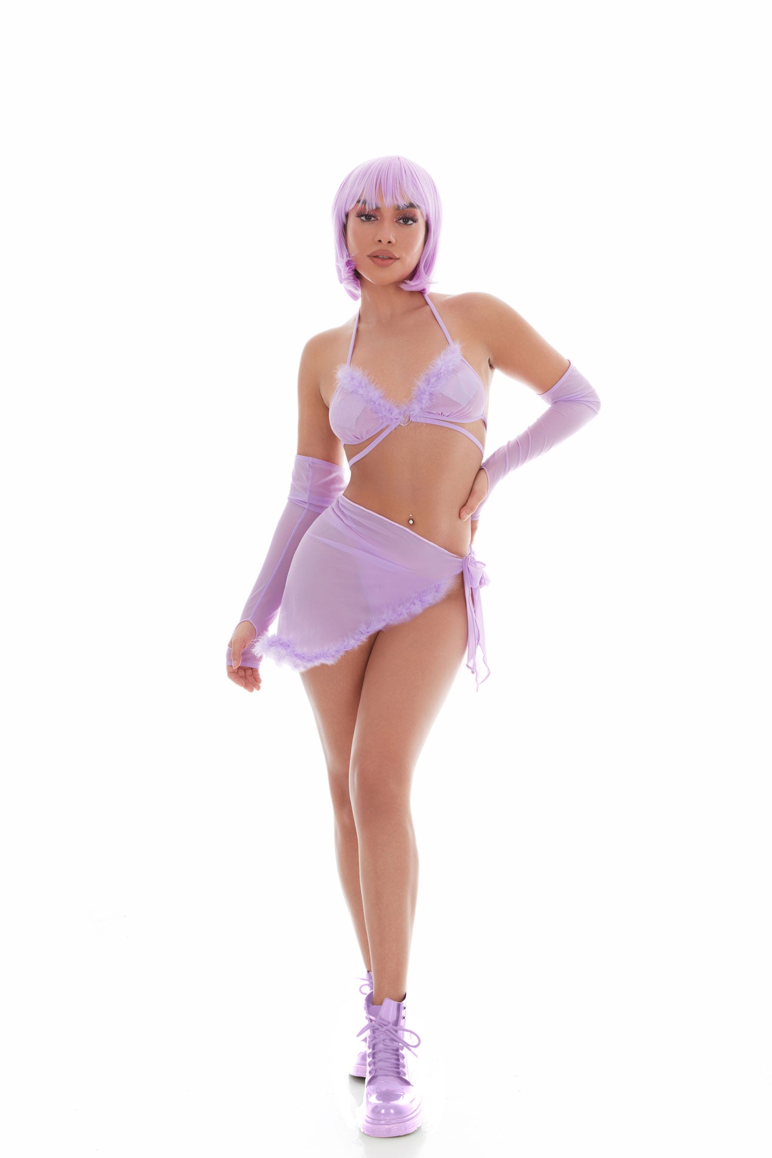 Feeling Fuzzy 5pc Set - Small/medium -  Lilac KH-65007LILACSM