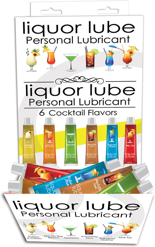 Liquor Lube Assorted Flavors 72 Pcs Display - Display - 6 Cocktail Flavors - 10ml Tubes HTP2649D