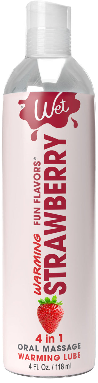 Warming Delights - Strawberry - Flavored Lube 4 Oz