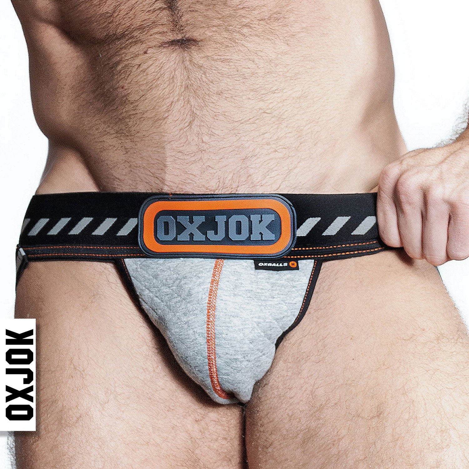 Packer Industrial Quilted Cargo Strapjock  Mist Heather Small OX-JOK-1005-GRY-S