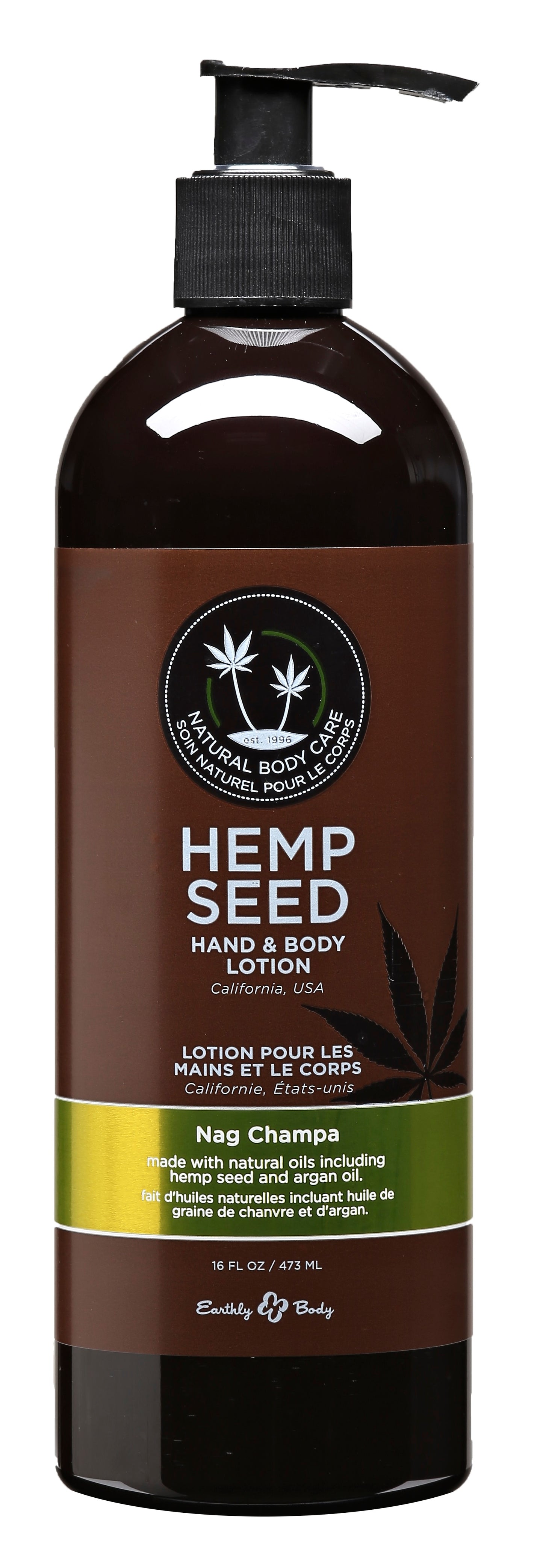 Hemp Seed Hand and Body Lotion - 16 Fl. Oz. - Nag Champa EB-HSV220